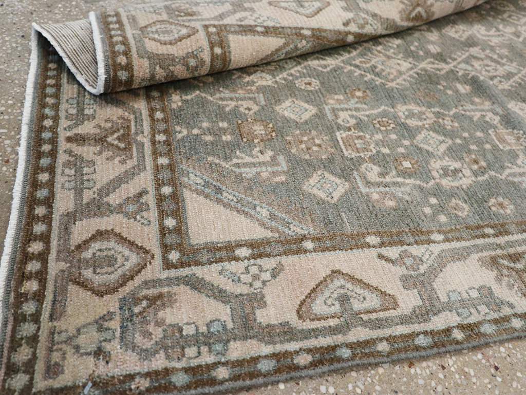 Vintage Persian Malayer Throw Rug, No.32795 - Staging