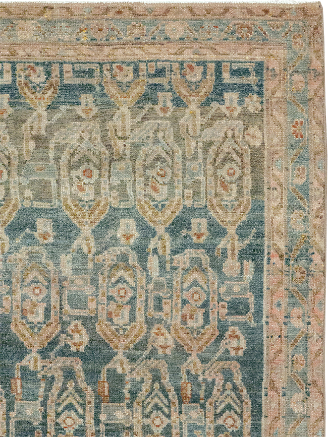 Vintage Persian Malayer Throw Rug, No.32796 - Staging