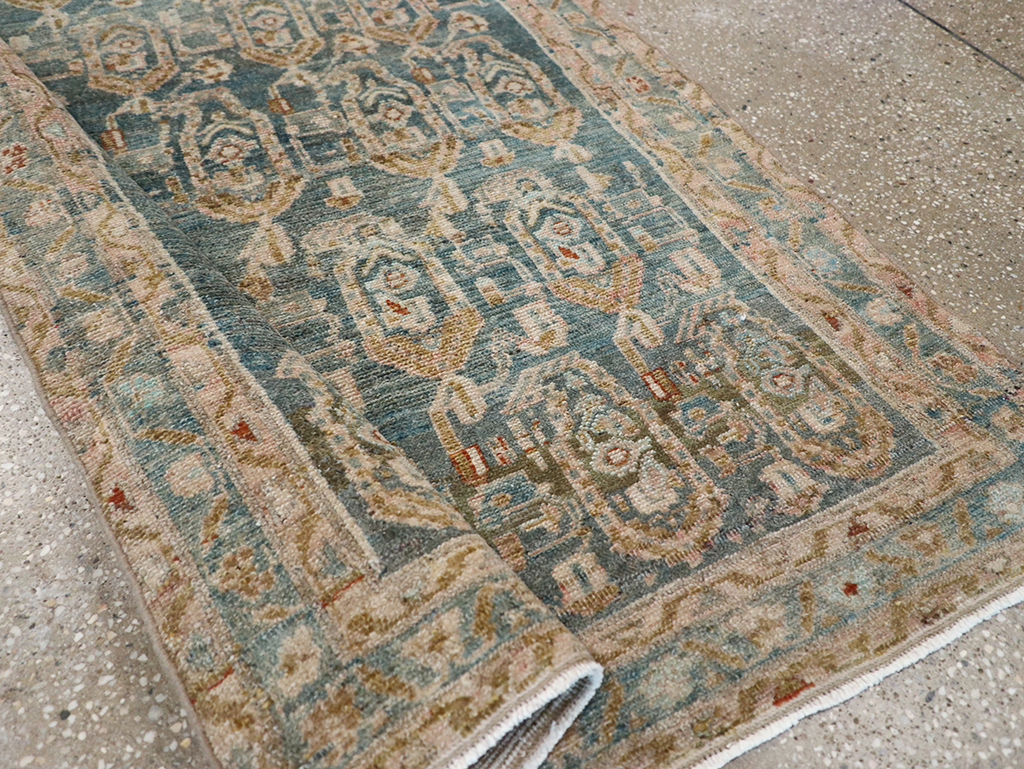 Vintage Persian Malayer Throw Rug, No.32796 - Staging