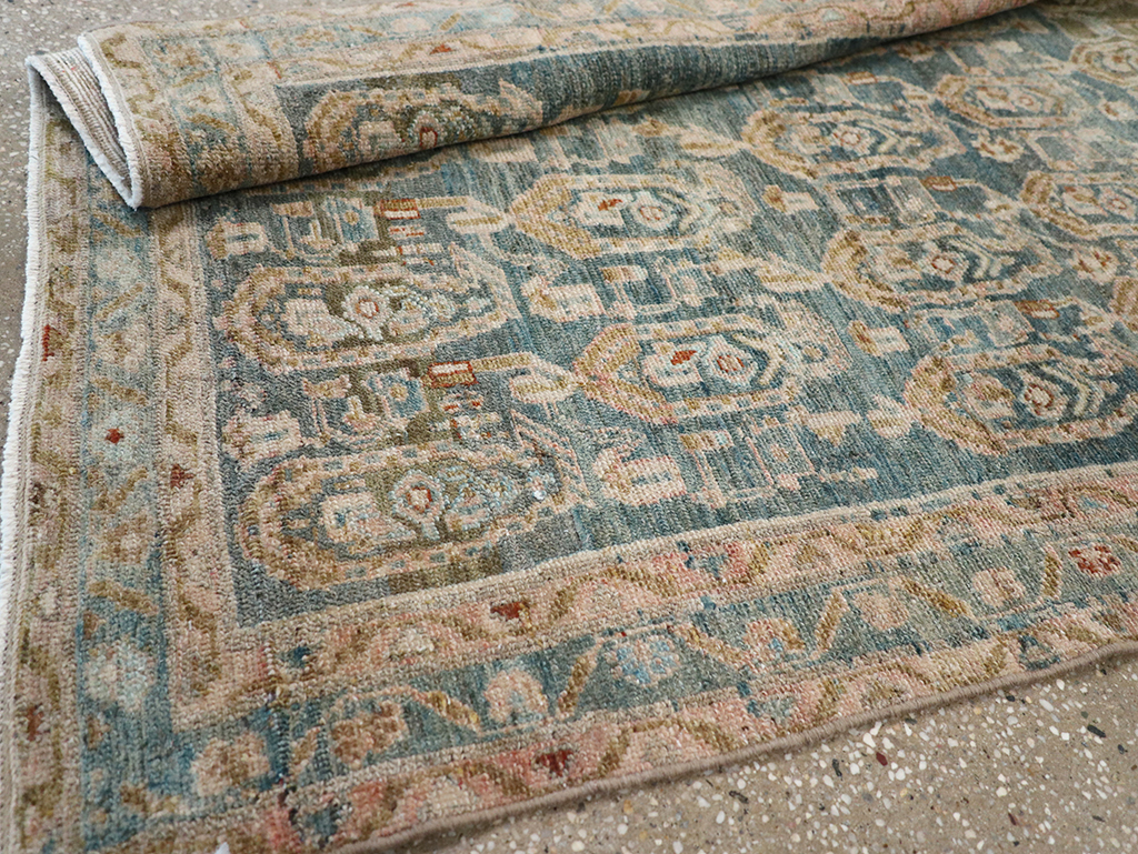 Vintage Persian Malayer Throw Rug, No.32796 - Staging