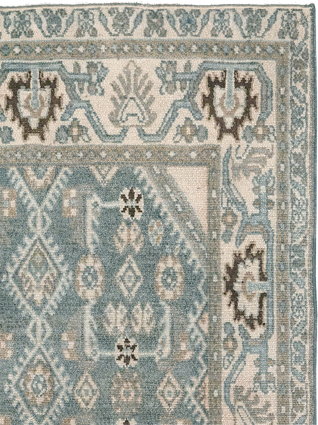 Vintage Persian Malayer Throw Rug, No.32797 - Staging