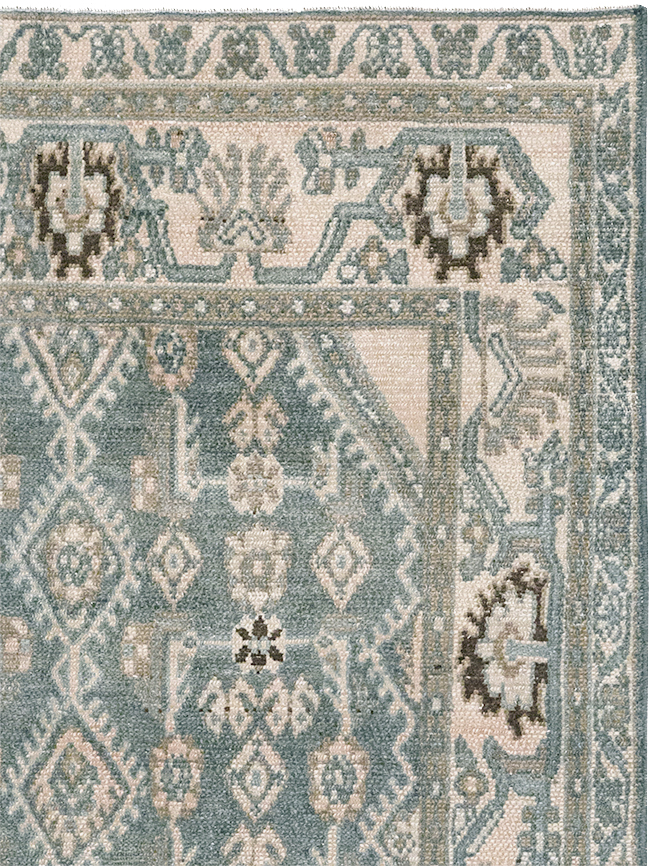 Vintage Persian Malayer Throw Rug, No.32797 - Staging