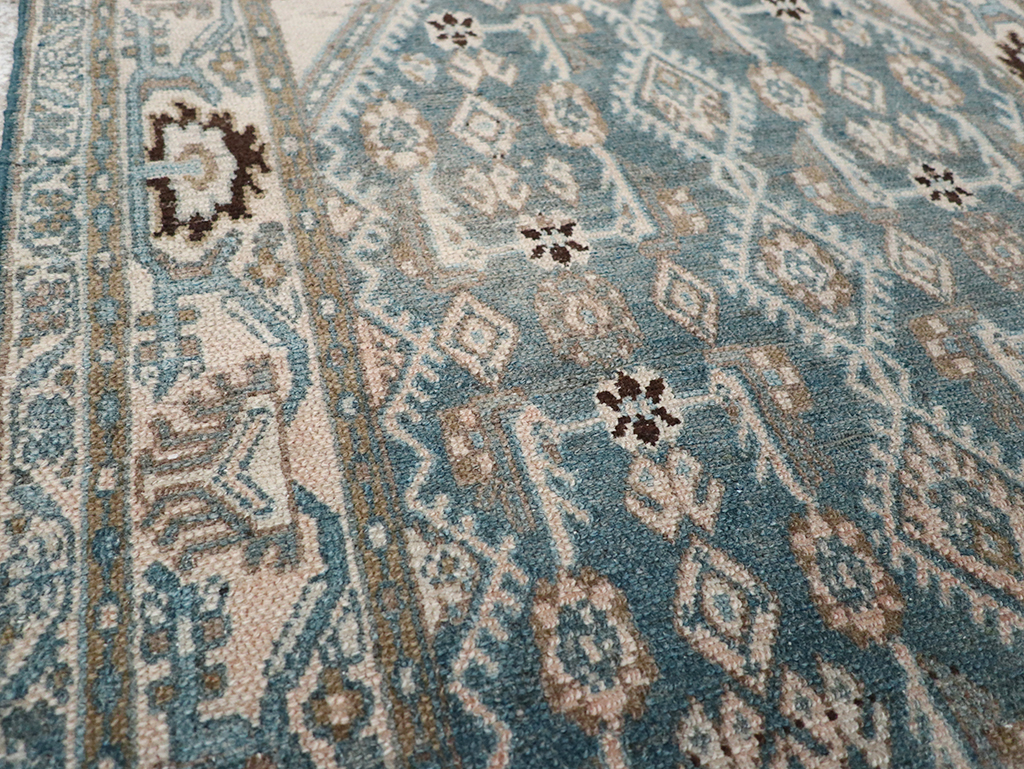 Vintage Persian Malayer Throw Rug, No.32797 - Staging