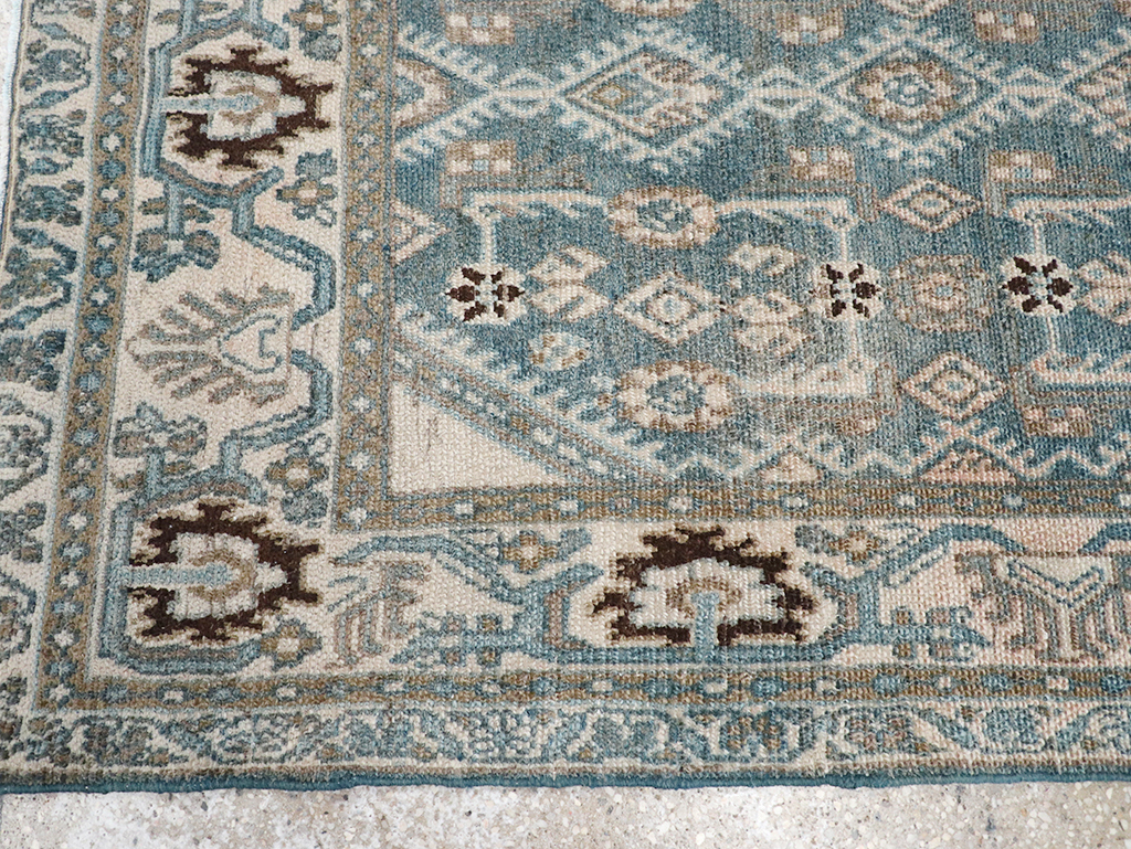 Vintage Persian Malayer Throw Rug, No.32797 - Staging