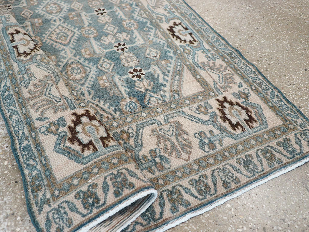 Vintage Persian Malayer Throw Rug, No.32797 - Staging