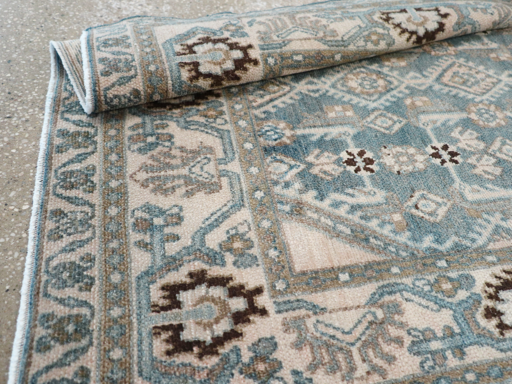 Vintage Persian Malayer Throw Rug, No.32797 - Staging