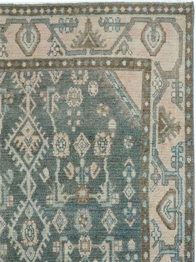 Vintage Persian Malayer Throw Rug, No.32798 - Staging