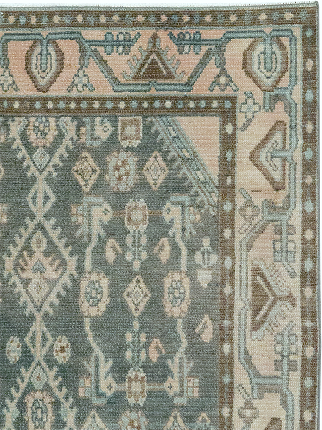 Vintage Persian Malayer Throw Rug, No.32798 - Staging