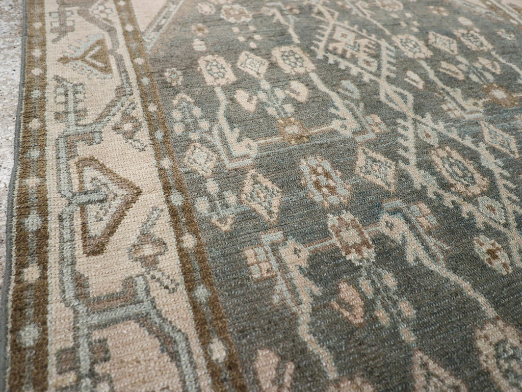 Vintage Persian Malayer Throw Rug, No.32798 - Staging