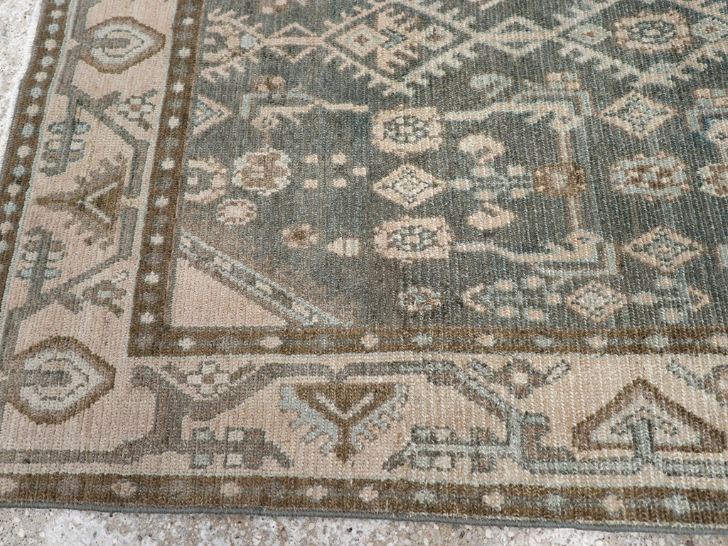 Vintage Persian Malayer Throw Rug, No.32798 - Staging