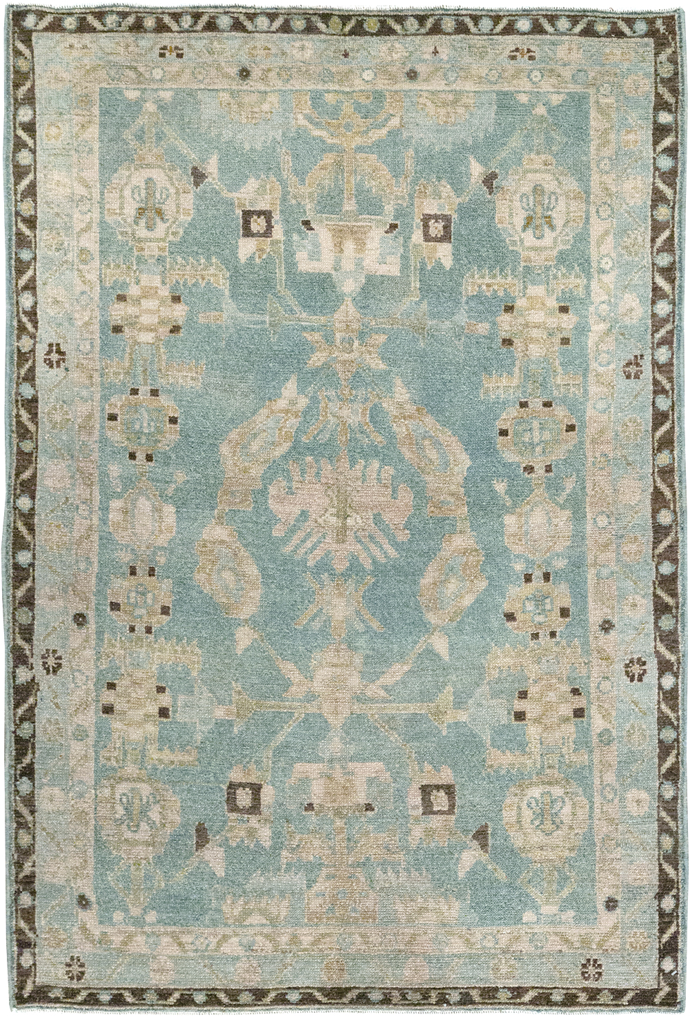 Vintage Persian Malayer Throw Rug, No.32799 - Staging