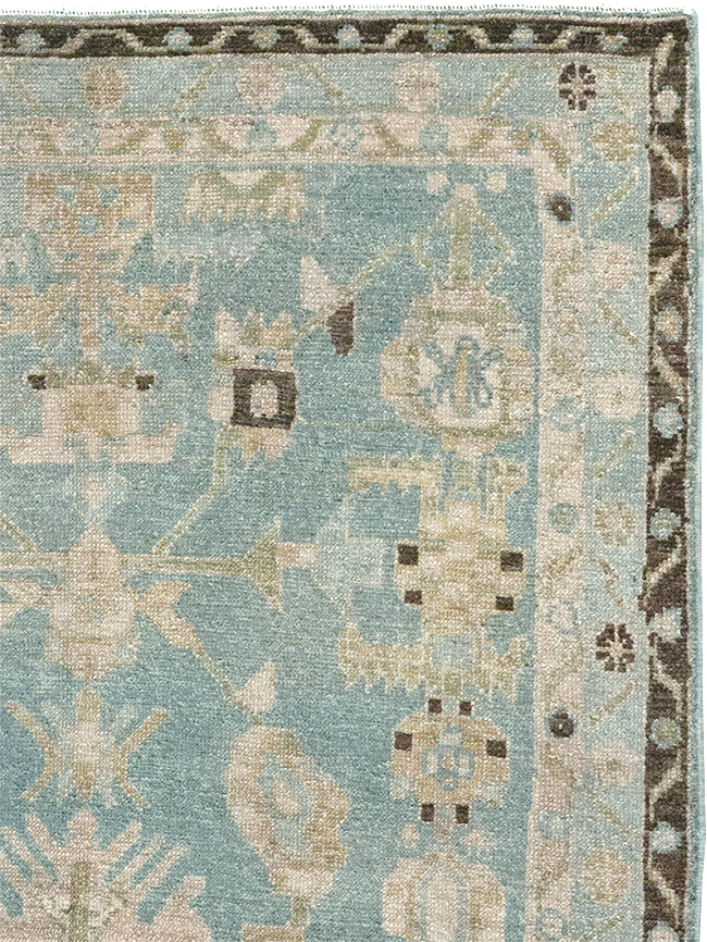 Vintage Persian Malayer Throw Rug, No.32799 - Staging