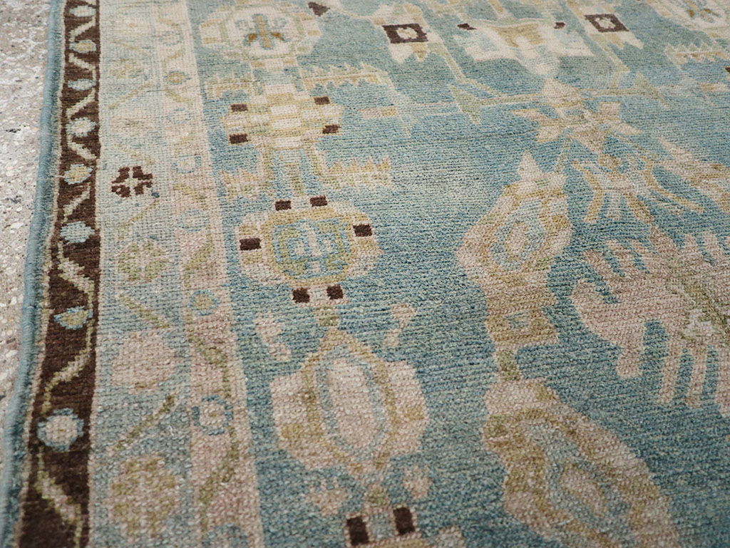 Vintage Persian Malayer Throw Rug, No.32799 - Staging