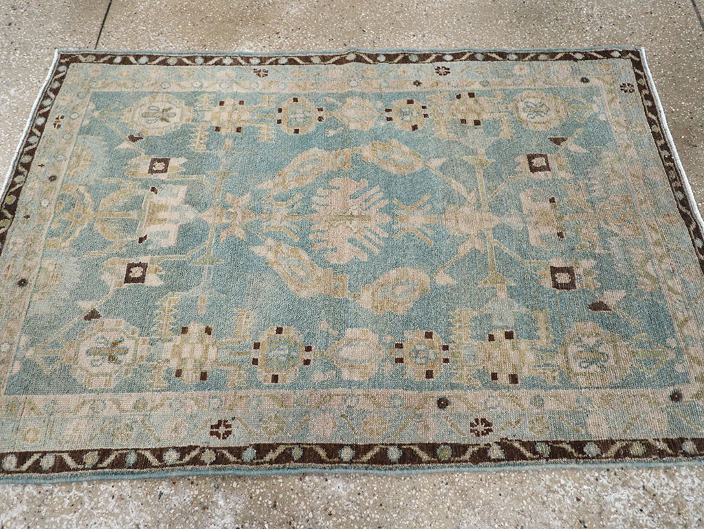 Vintage Persian Malayer Throw Rug, No.32799 - Staging