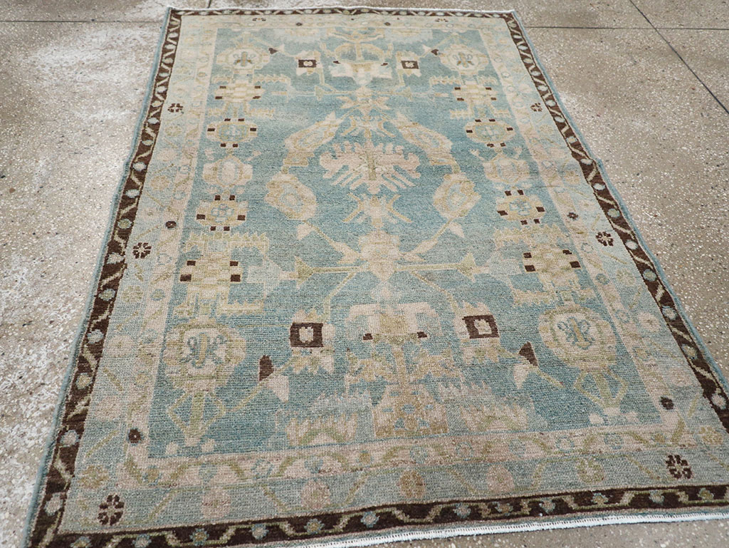 Vintage Persian Malayer Throw Rug, No.32799 - Staging