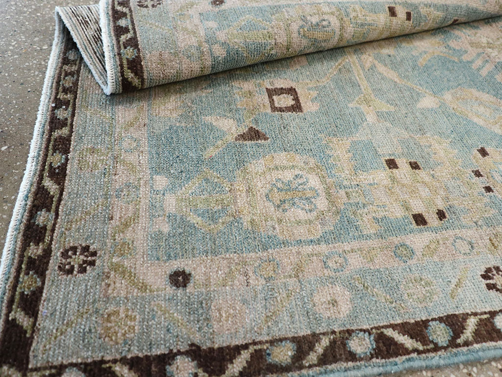 Vintage Persian Malayer Throw Rug, No.32799 - Staging