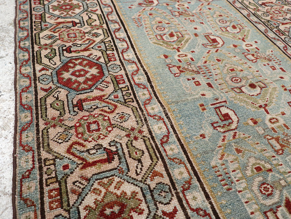 Vintage Persian Malayer Throw Rug, No.32800 - Staging