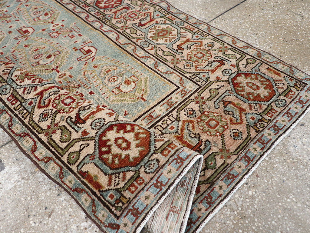 Vintage Persian Malayer Throw Rug, No.32800 - Staging