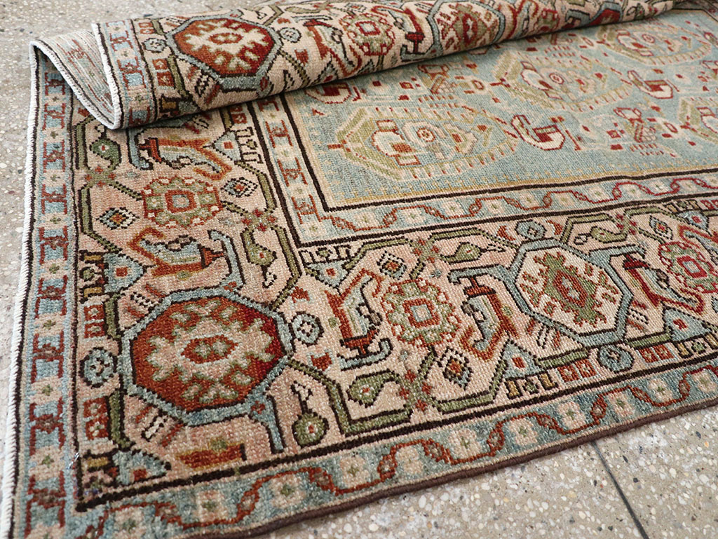 Vintage Persian Malayer Throw Rug, No.32800 - Staging
