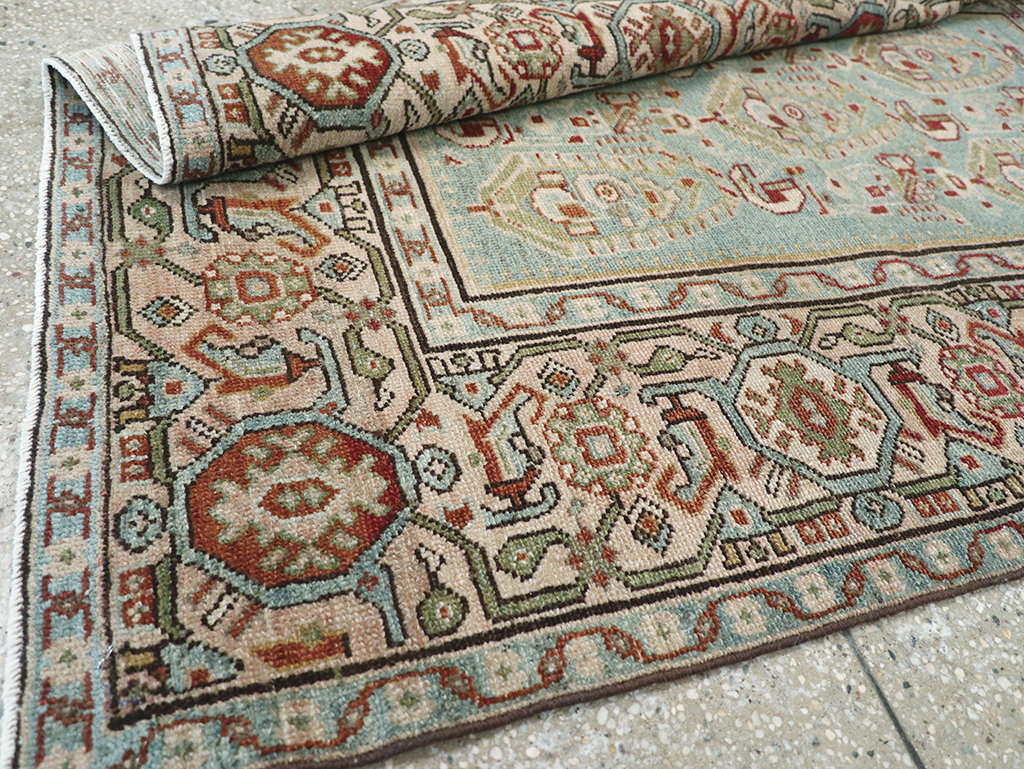 Vintage Persian Malayer Throw Rug, No.32800 - Staging
