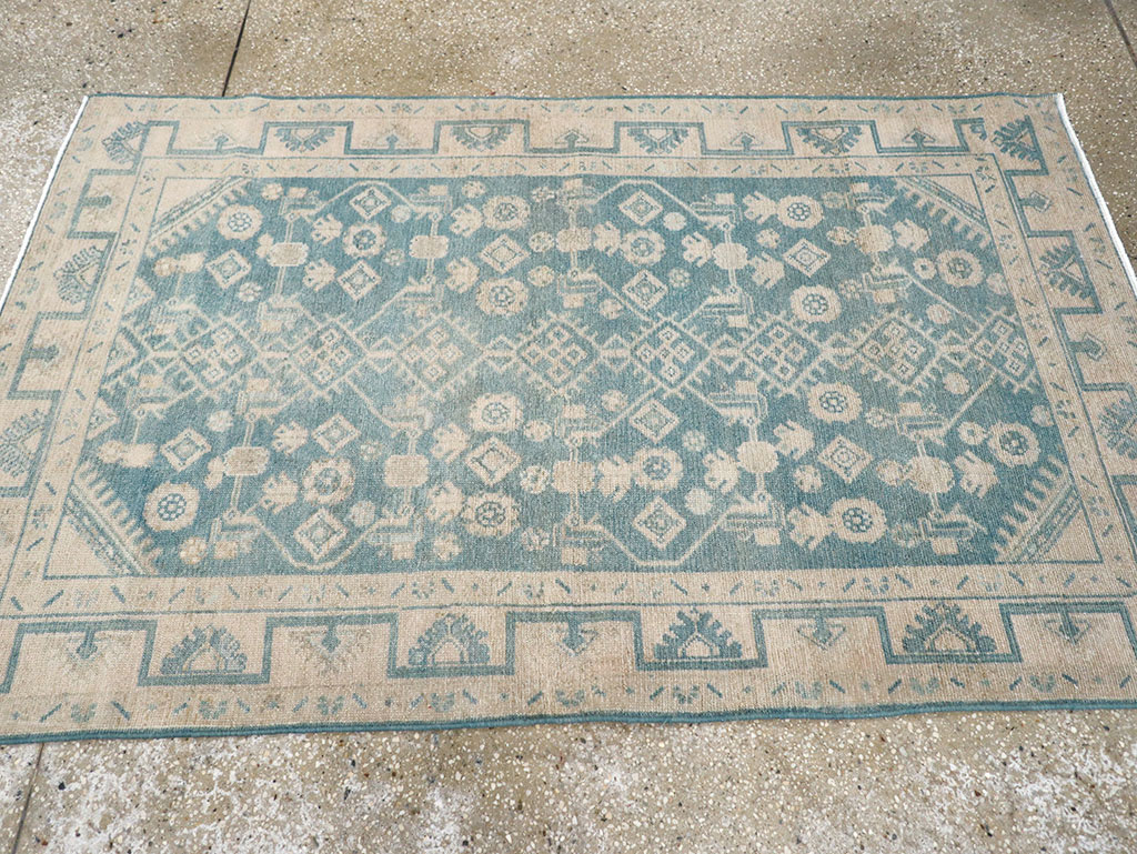 Vintage Persian Malayer Throw Rug, No.32801 - Staging