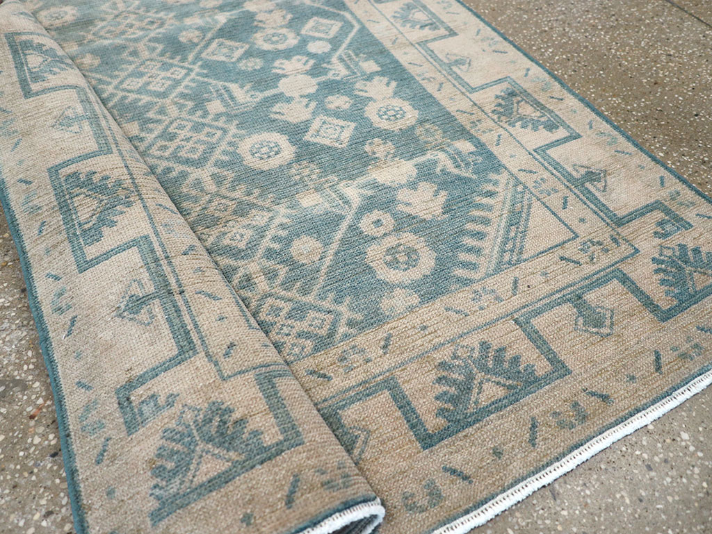 Vintage Persian Malayer Throw Rug, No.32801 - Staging