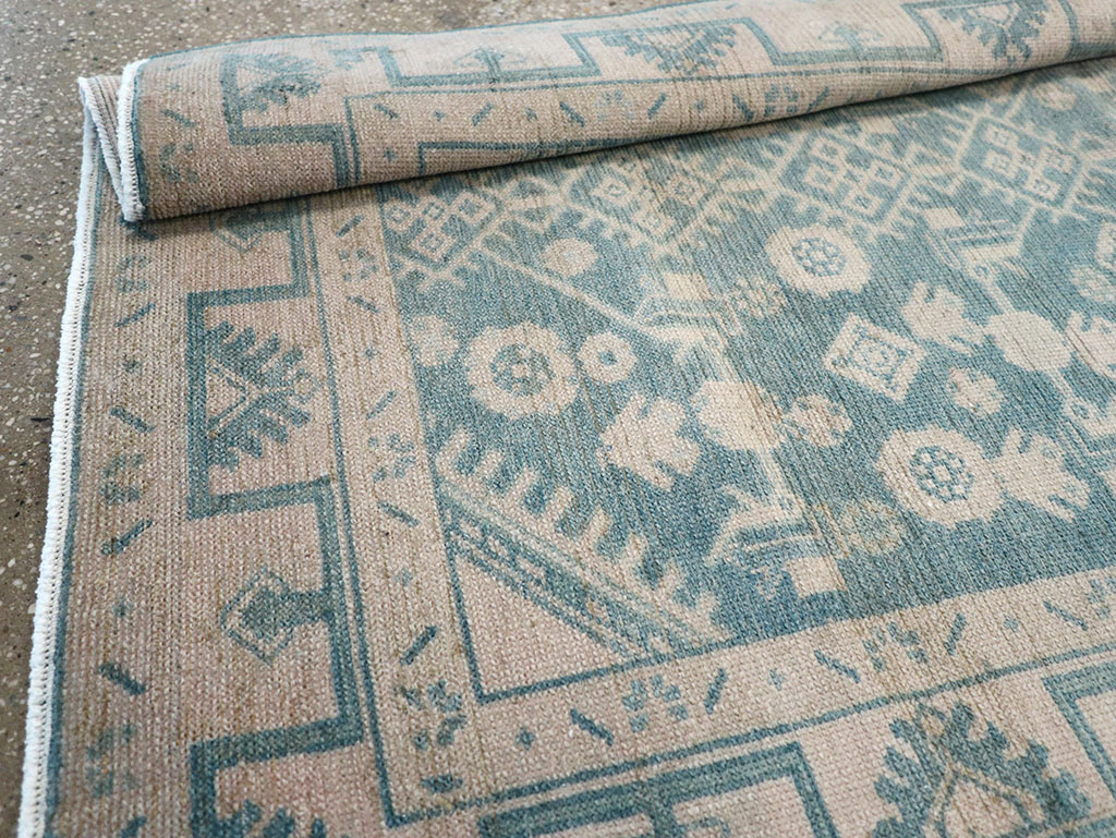 Vintage Persian Malayer Throw Rug, No.32801 - Staging