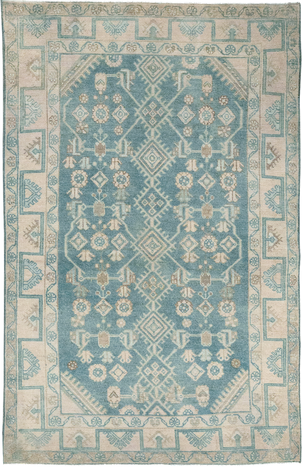 Vintage Persian Malayer Throw Rug, No.32802 - Staging