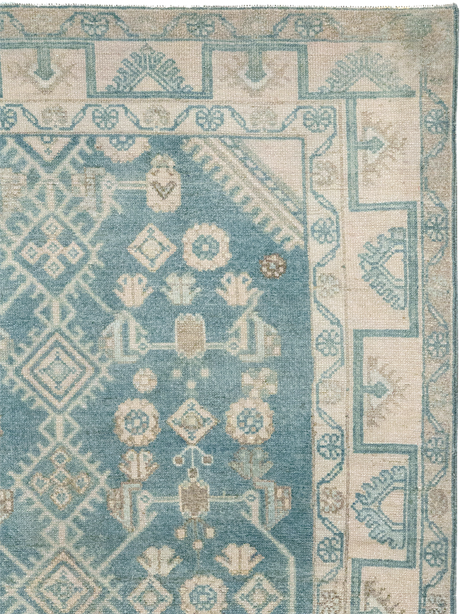 Vintage Persian Malayer Throw Rug, No.32802 - Staging