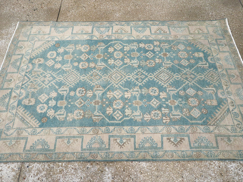 Vintage Persian Malayer Throw Rug, No.32802 - Staging