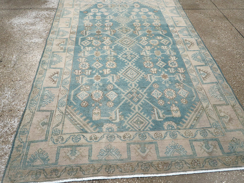 Vintage Persian Malayer Throw Rug, No.32802 - Staging
