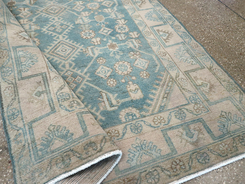 Vintage Persian Malayer Throw Rug, No.32802 - Staging