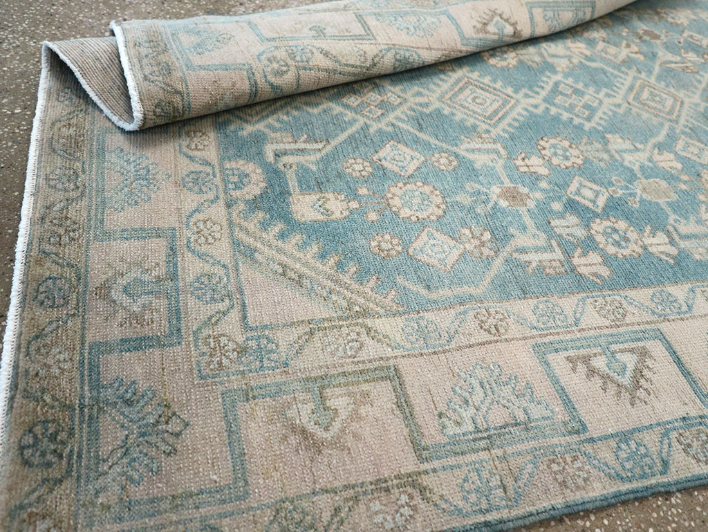 Vintage Persian Malayer Throw Rug, No.32802 - Staging