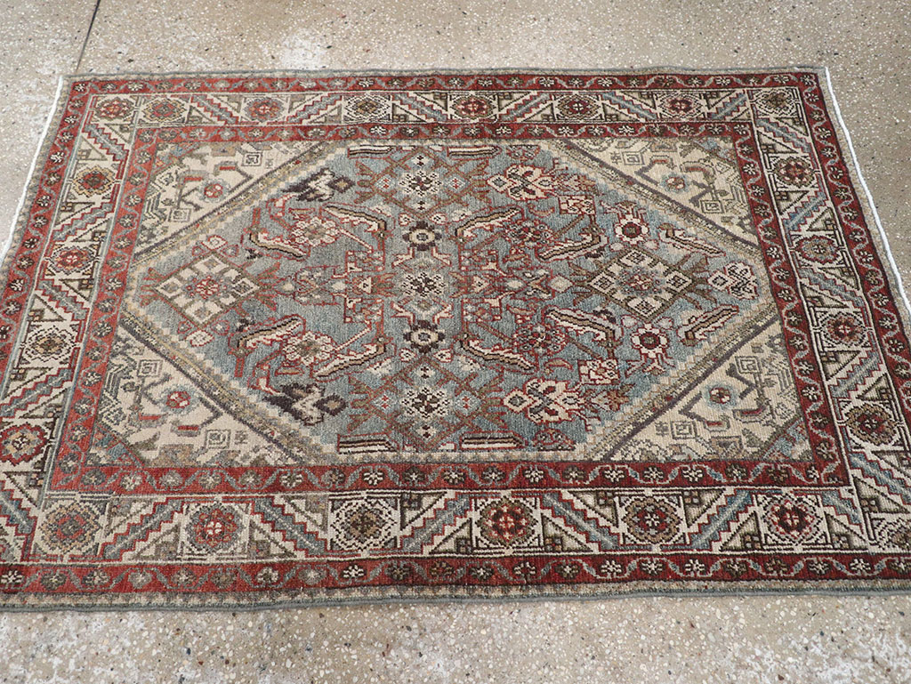 Antique Persian Malayer Throw Rug, No.32803 - Staging