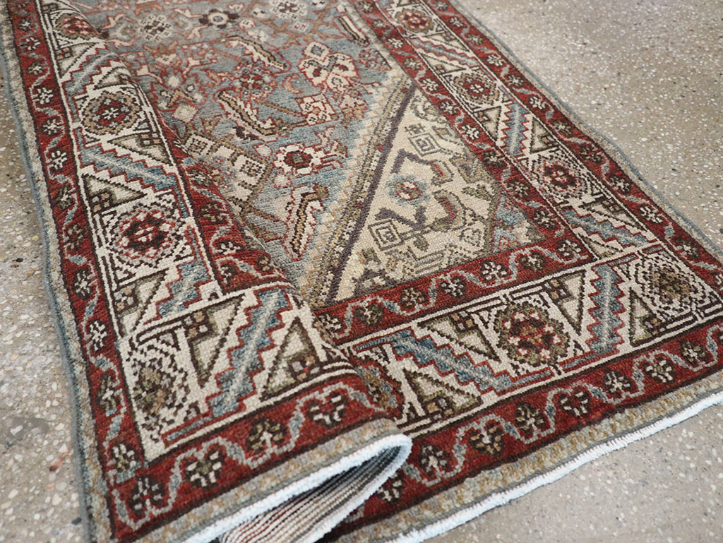 Antique Persian Malayer Throw Rug, No.32803 - Staging