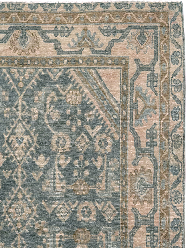 Vintage Persian Malayer Throw Rug, No.32804 - Staging