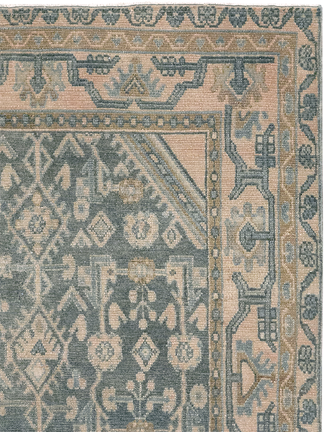 Vintage Persian Malayer Throw Rug, No.32804 - Staging