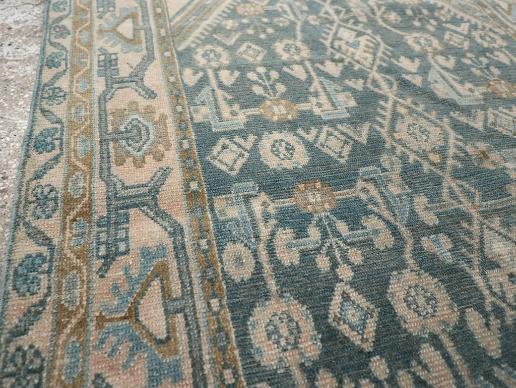 Vintage Persian Malayer Throw Rug, No.32804 - Staging