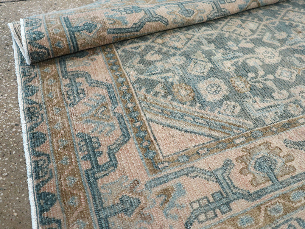 Vintage Persian Malayer Throw Rug, No.32804 - Staging