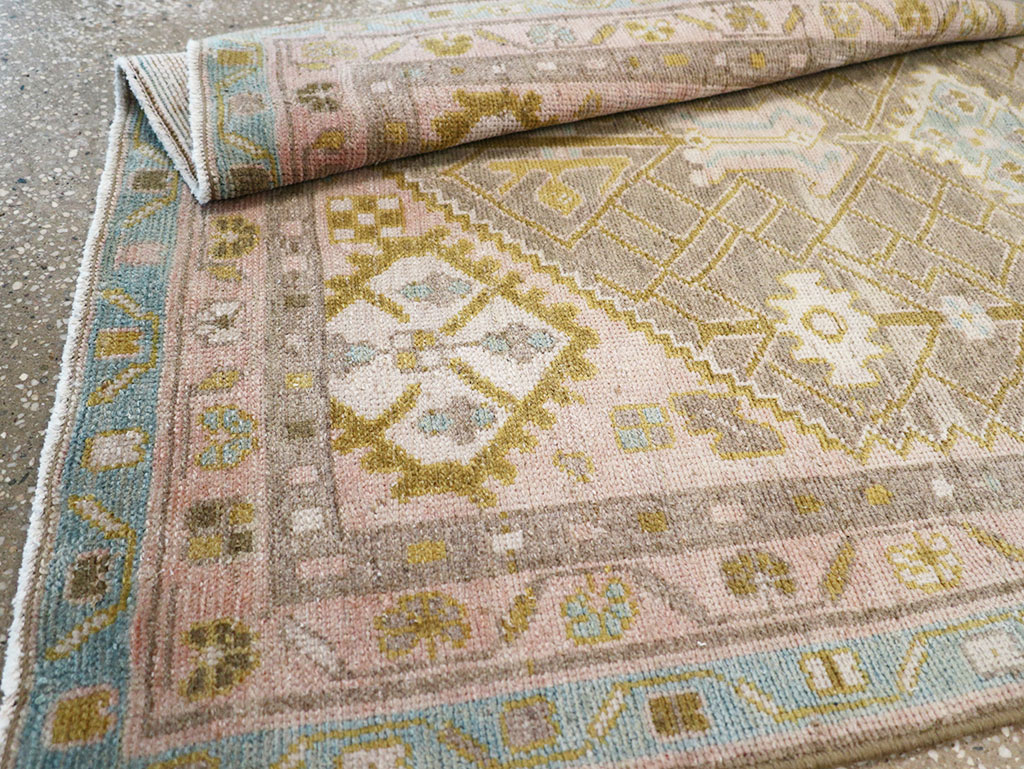 Vintage Persian Malayer Throw Rug, No.32805 - Staging