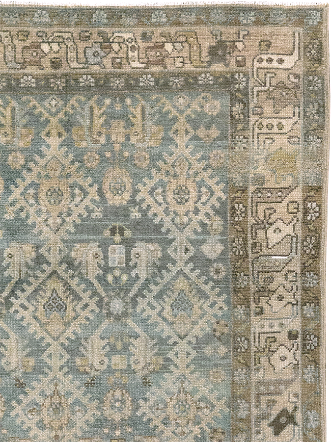 Vintage Persian Malayer Throw Rug, No.32806 - Staging