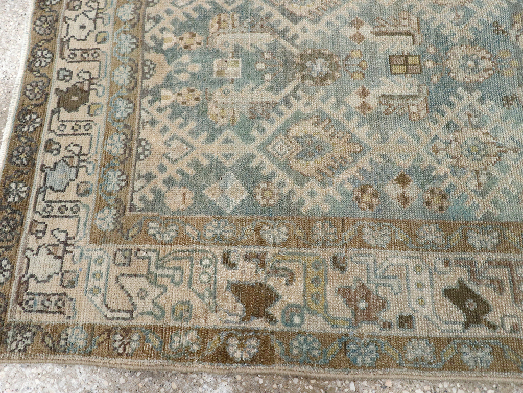 Vintage Persian Malayer Throw Rug, No.32806 - Staging