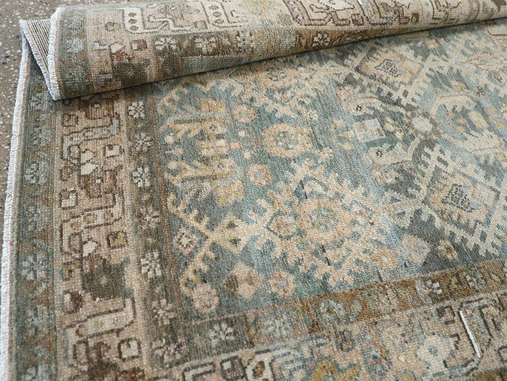 Vintage Persian Malayer Throw Rug, No.32806 - Staging