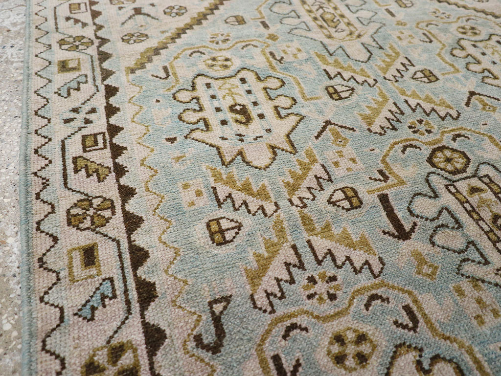 Vintage Persian Malayer Throw Rug, No.32807 - Staging