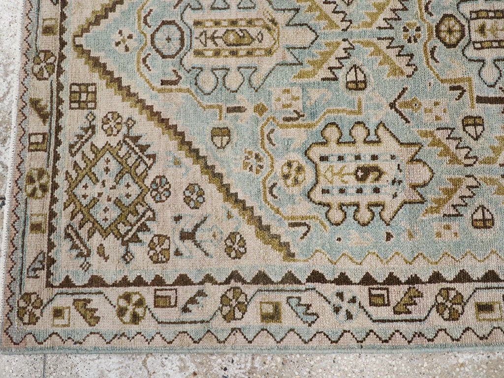 Vintage Persian Malayer Throw Rug, No.32807 - Staging