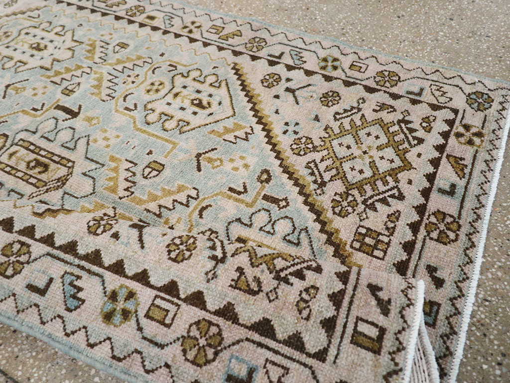 Vintage Persian Malayer Throw Rug, No.32807 - Staging