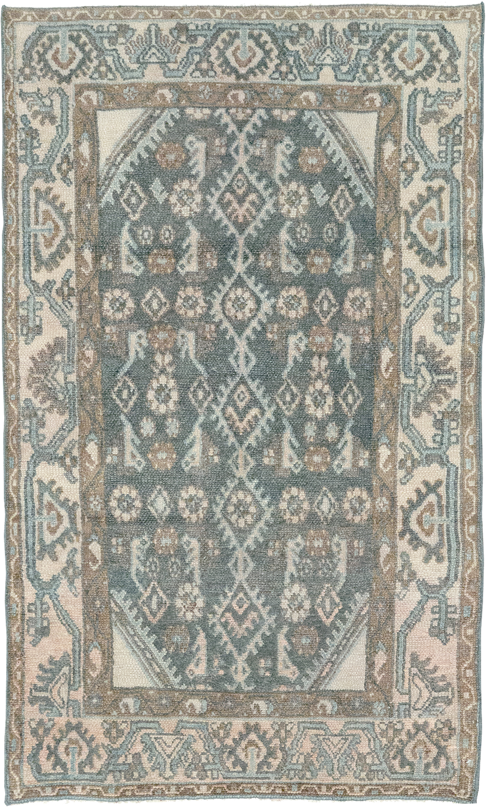 Vintage Persian Malayer Throw Rug, No.32808 - Staging