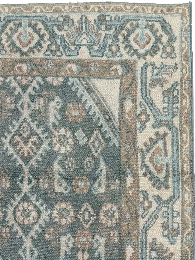 Vintage Persian Malayer Throw Rug, No.32808 - Staging