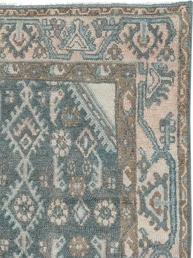 Vintage Persian Malayer Throw Rug, No.32808 - Staging