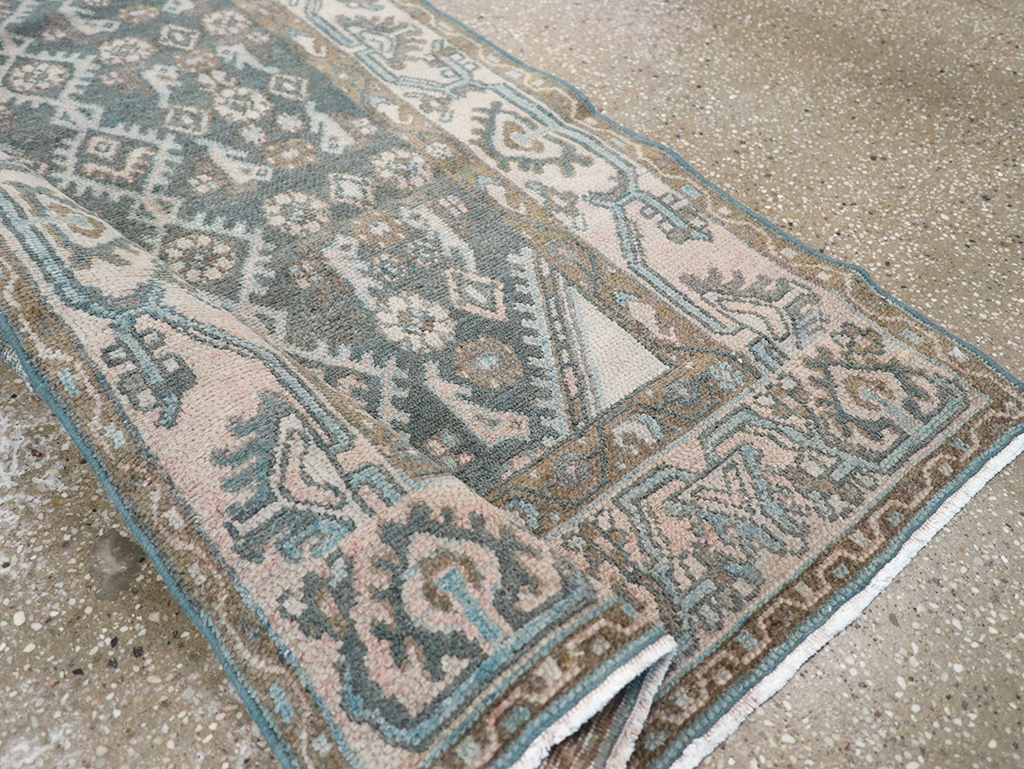 Vintage Persian Malayer Throw Rug, No.32808 - Staging